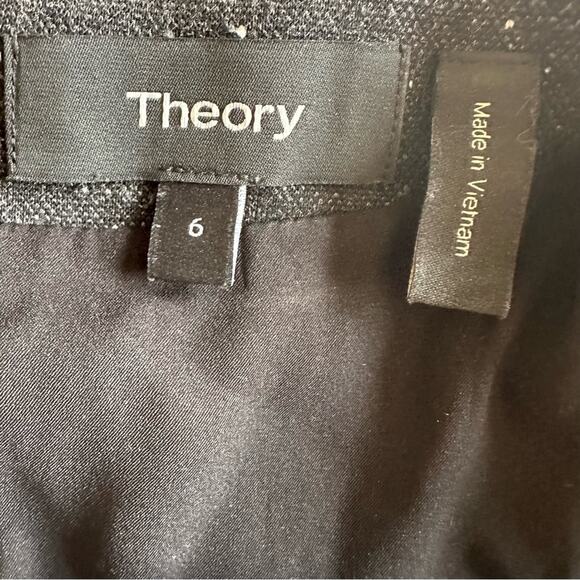 THEORY Dress Wool Blend Sleeveless Fit & Flare Speckled Gray 6 Quiet Luxury - Picture 7 of 12